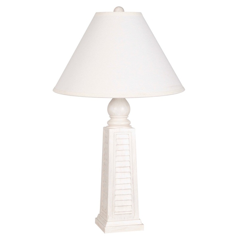 Shutter Polyresin Table Lamp