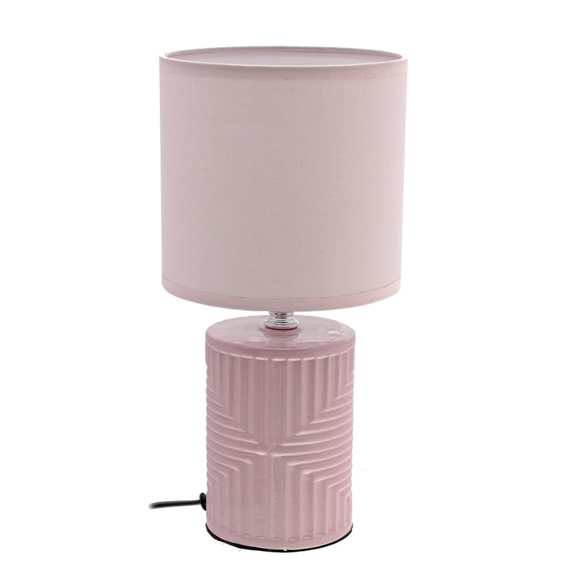 Ceramic Table Lamp With Shade Equator Pink