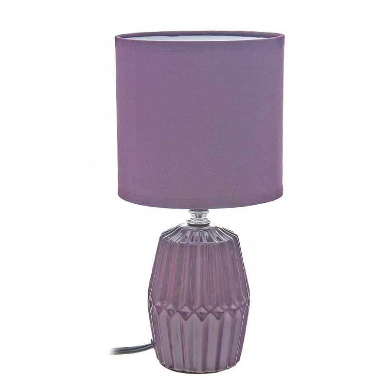 Ceramic Table Lamp With Shade Meridian Purple