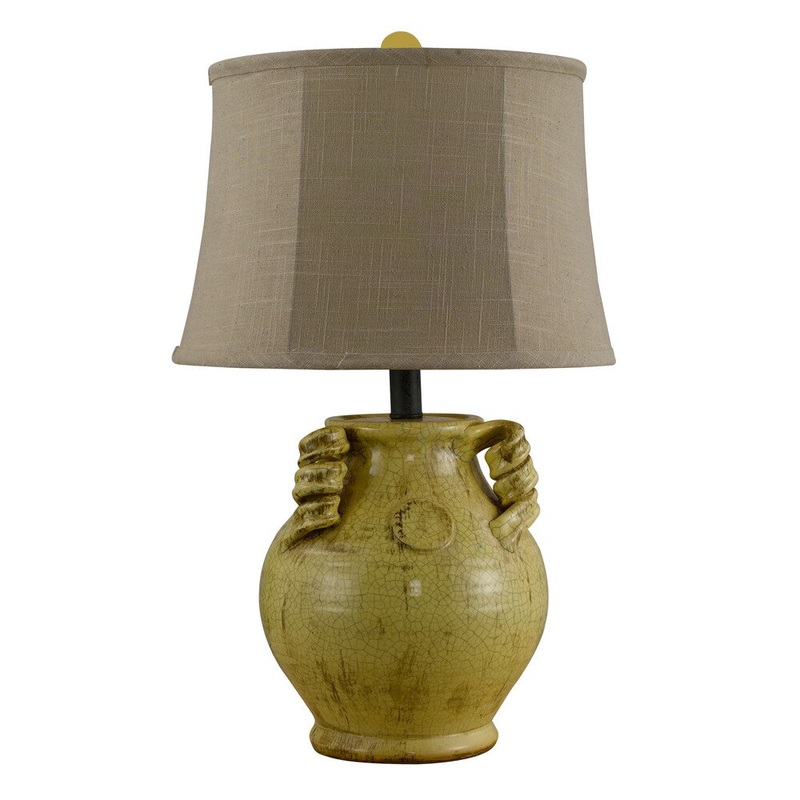 Somette Canary Distressed Urn Table Lamp
