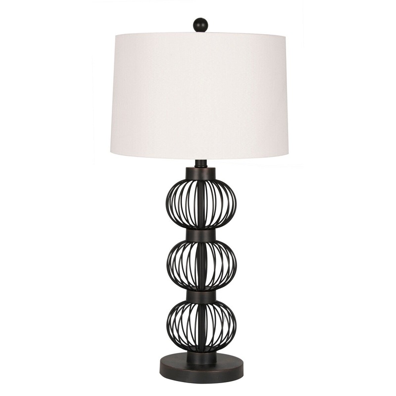 Stacked Cage Iron Table Lamp