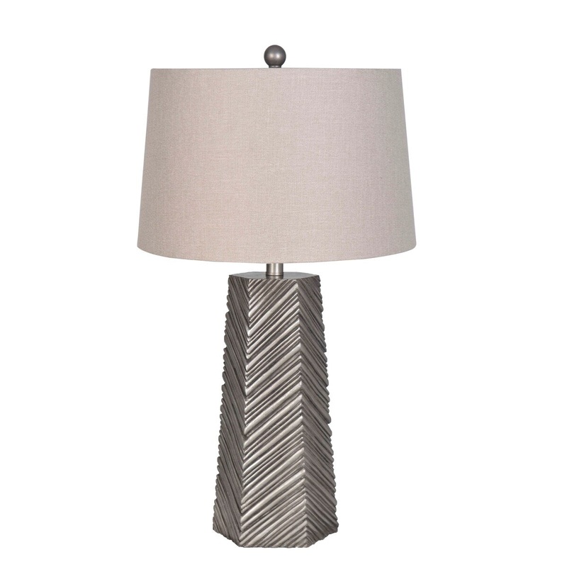 Textured Tapered Polyresin Table Lamp