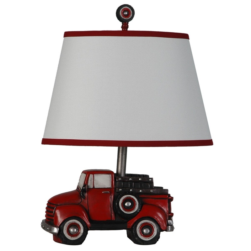 Truck Polyresin Table Lamp