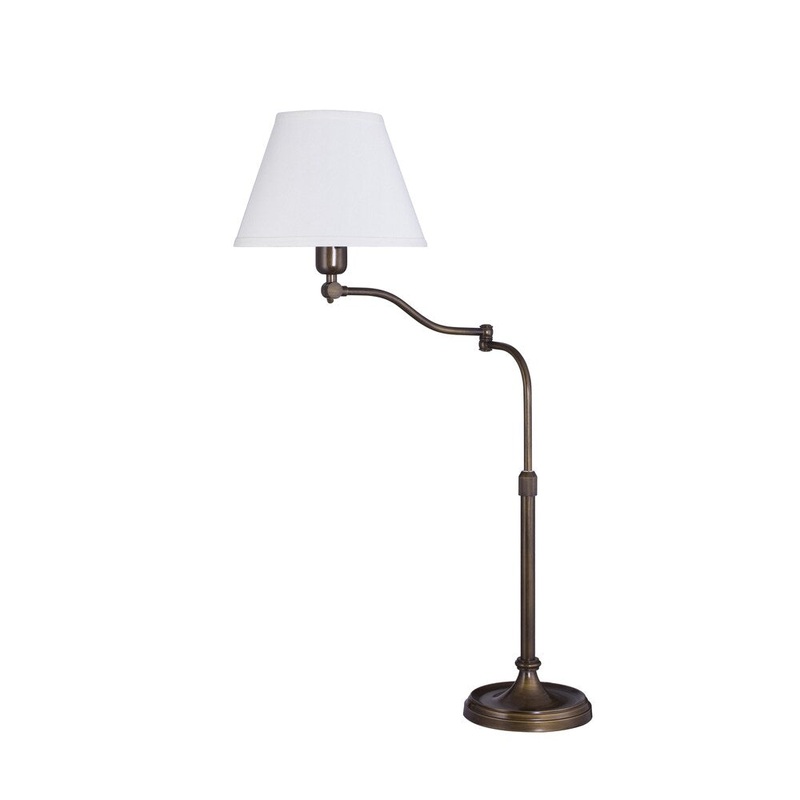 Adjustable Metal English Bronze Swing Arm Table Lamp