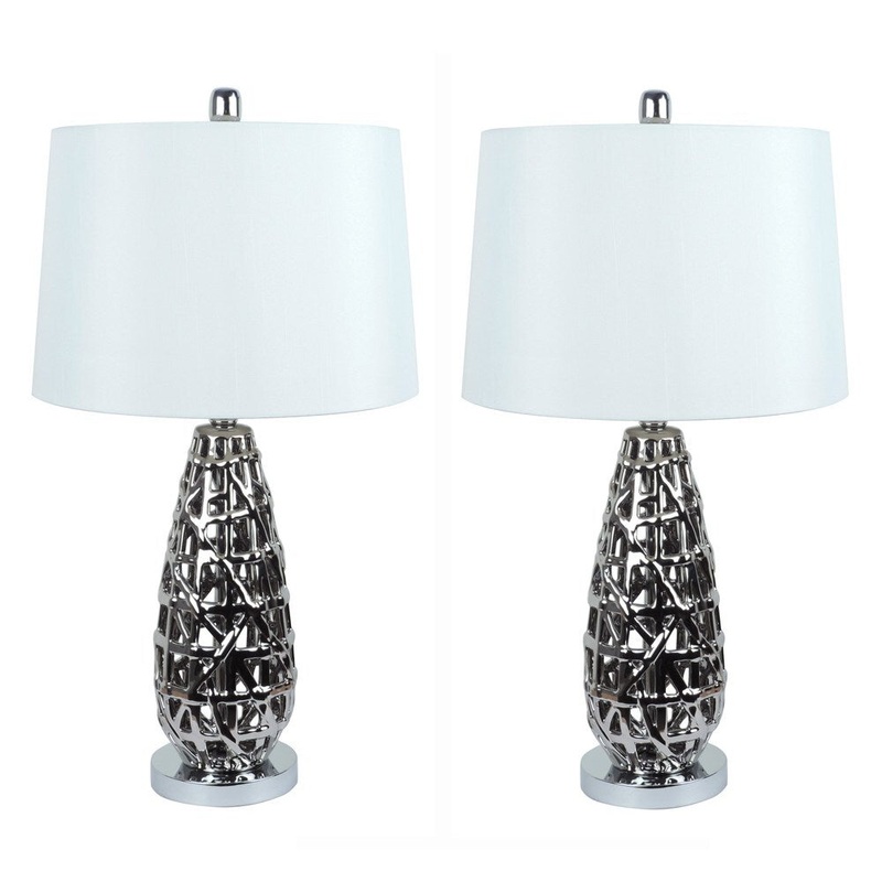 Briarwood Home Decor Cooper Chrome Finish Matching Lamps (Set of 2)