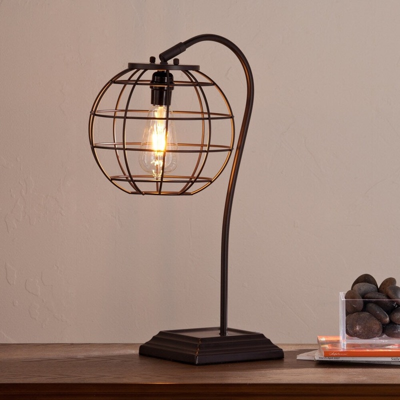 Carbon Loft Junius Contemporary Brown Table Lamp