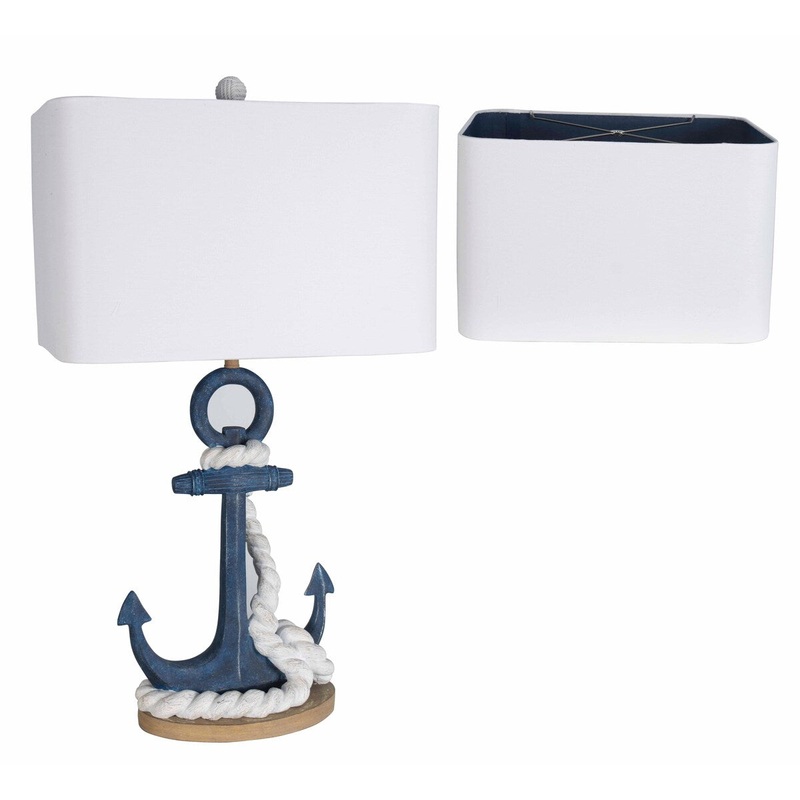 Anchor Polyresin Table Lamp with LED Bulb