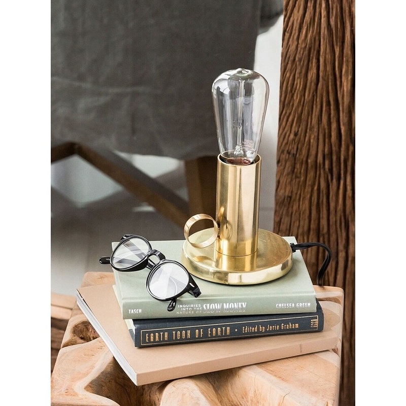 Aurelle Home Barron Table Lamp Brass