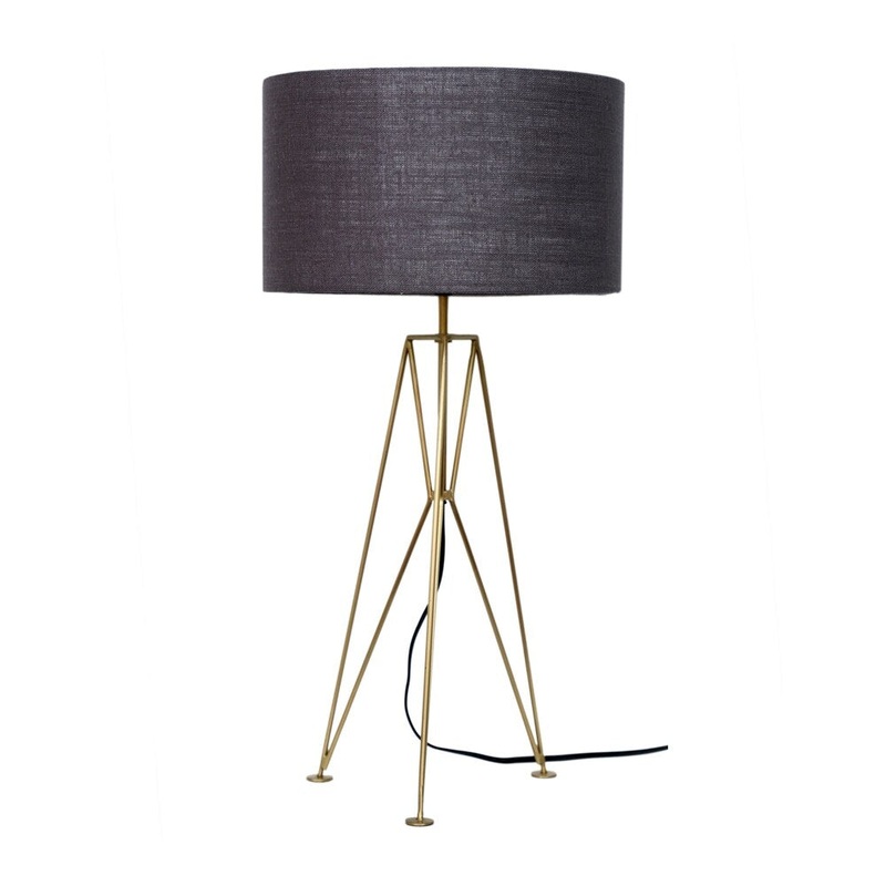 Aurelle Home Brass Geometric Glam Lamp