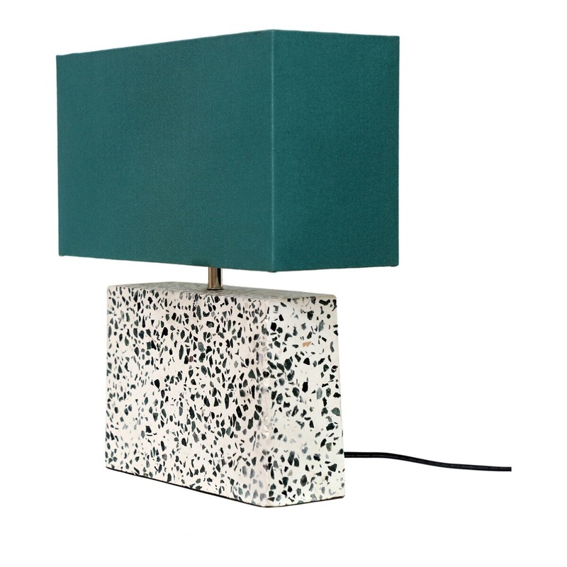 Aurelle Home Rectangular Marble Retro l Table Lamp