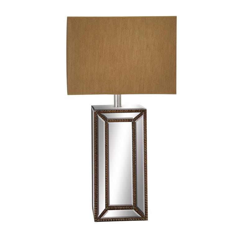 Casa Cortes French Column 32-inch Handcrafted Mirror Table Lamp