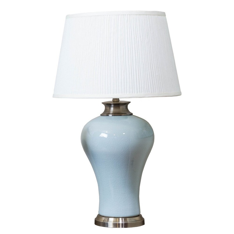 Somette Pale Blue Tapered Table Lamp