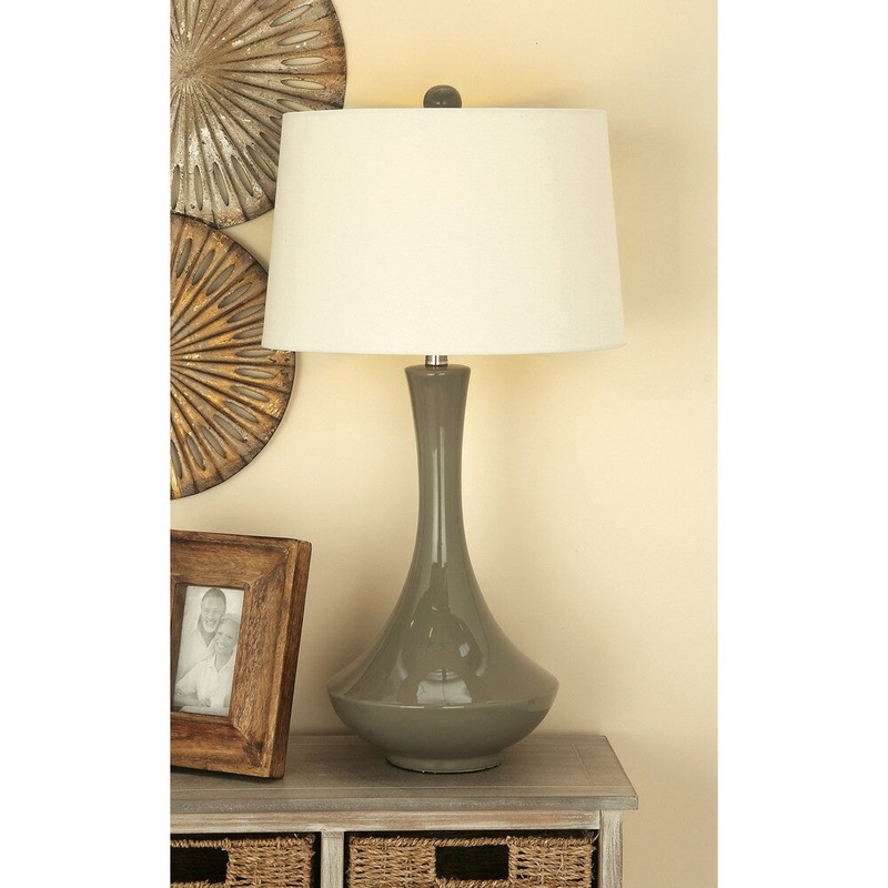 Urban Designs Bossa Nova Collection 30-Inch Glazed Ceramic Table Lamps - Set of 2