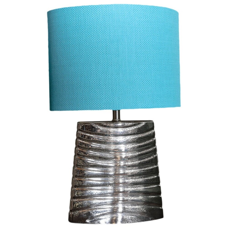 Bombay Outlet Weathered Glass Oval Table Lamp