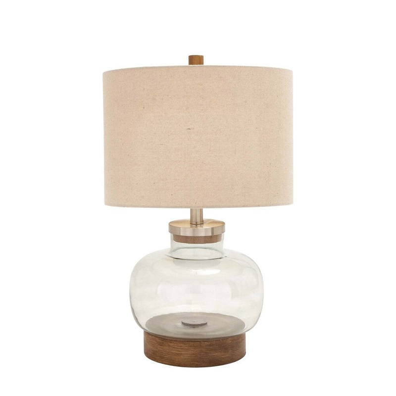 Casa Cortes Pacific Shores Fillable Glass 23-inch Handcrafted Table Lamp