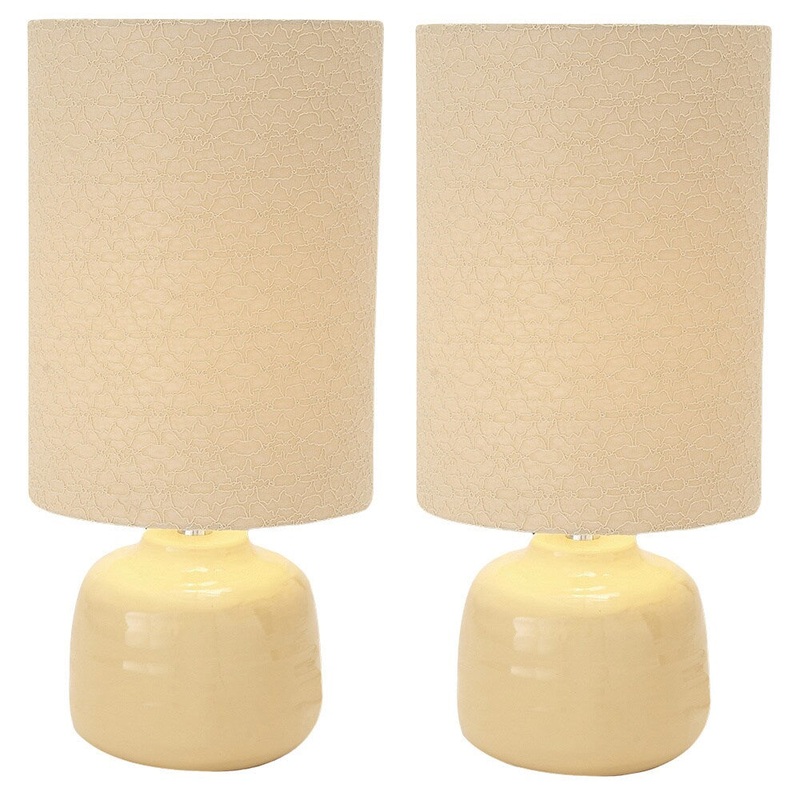 Sophia Ivory Ceramic Table Lamps (Set of 2)