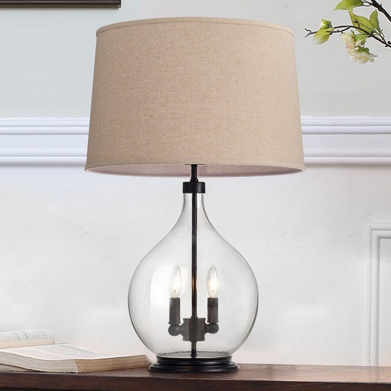 Switha Glass 3-light Table Lamp