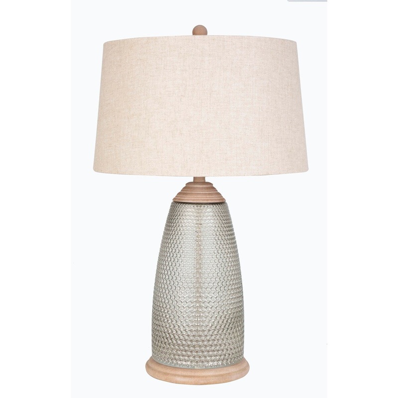 Textured Glass Table Lamp