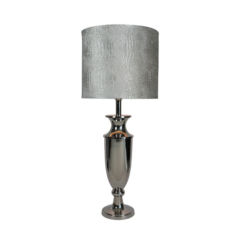 Urban Designs Liza 34-Inch Trophy Nickel Table Lamp
