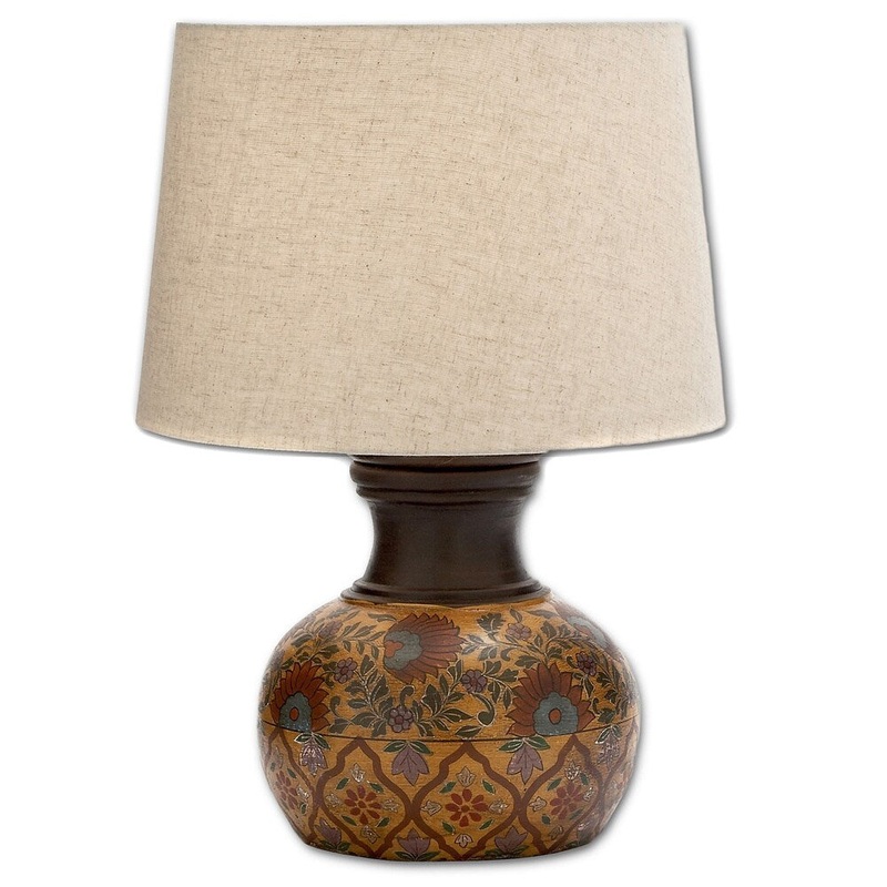 Adela 20-Inch Hand-Painted Terra Cotta Table Lamp