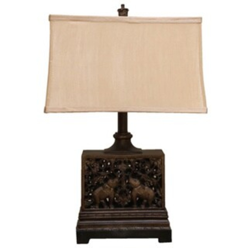 Bombay Outlet Aged Bronze Oriental Table Lamp