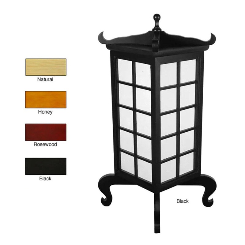 Chinese Artisan Oriental Handmade Pagoda-shaped Kobe Table Lamp