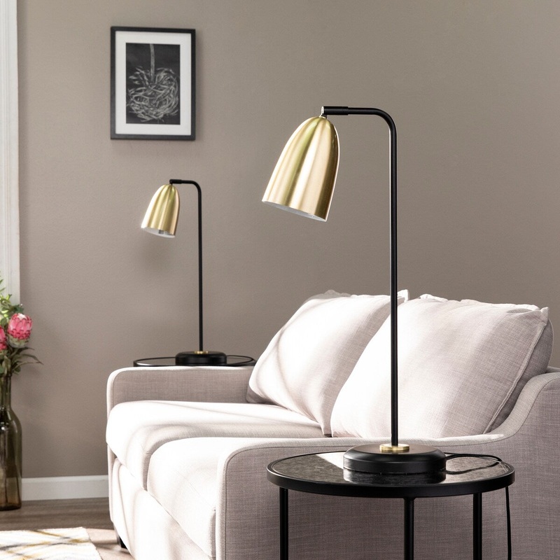Strick & Bolton Jonesby Midcentury Modern Black Metal Table Lamp (Set of 2)