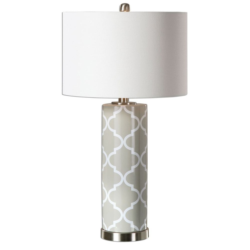 Anzano Gray Glass Lamp