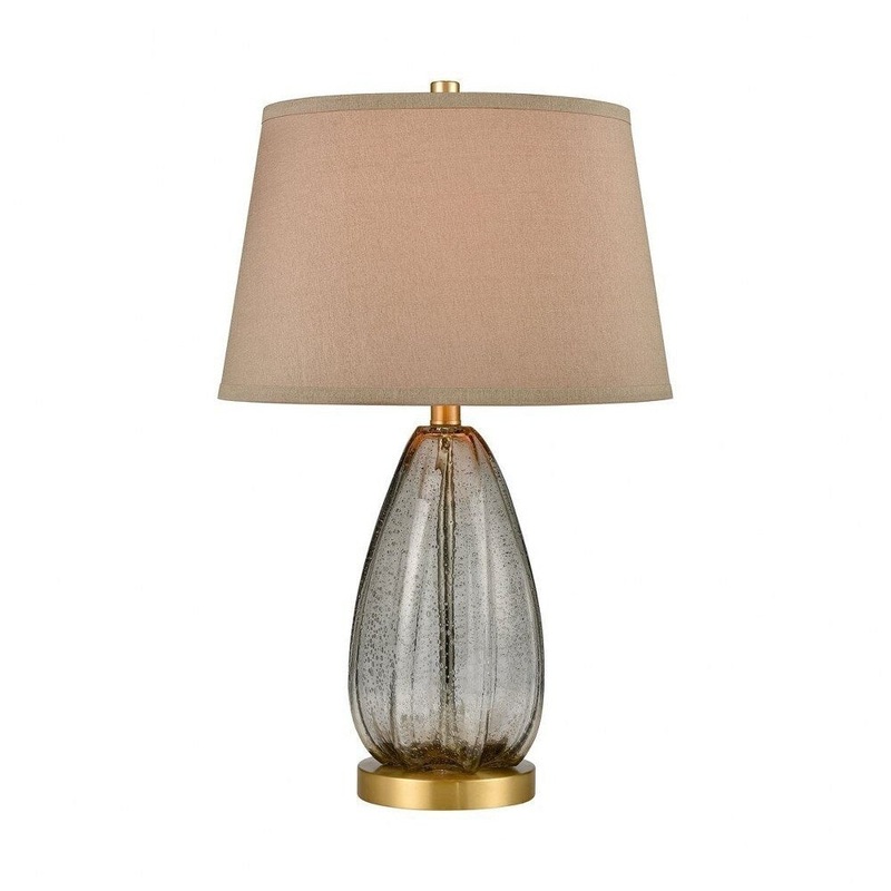Argyle Covert - 1 Light Table Lamp Honey Brass Finish with Gray