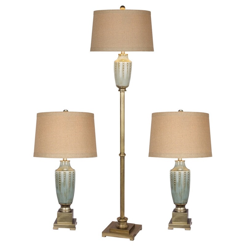 Blue Crackle Lamp (Set of 3)