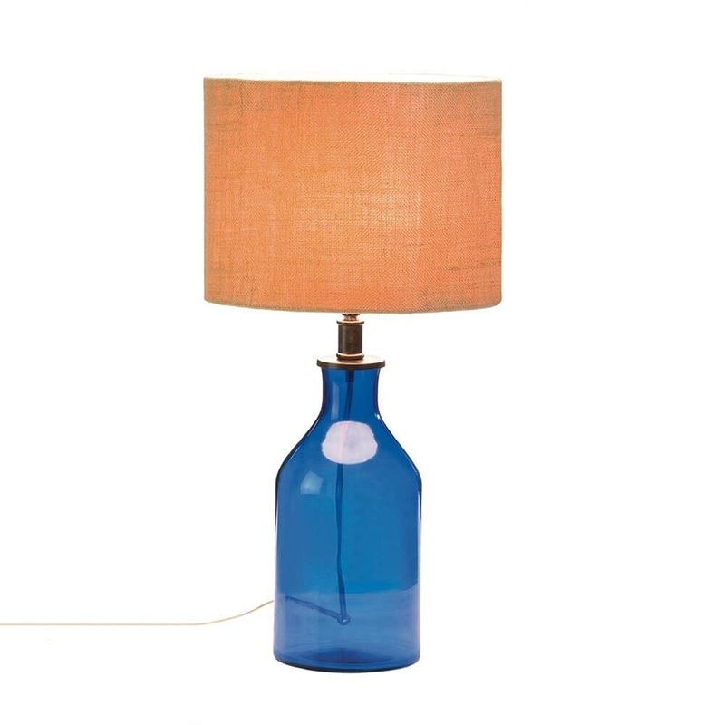 Skyline Regal Blue Glass Table Lamp