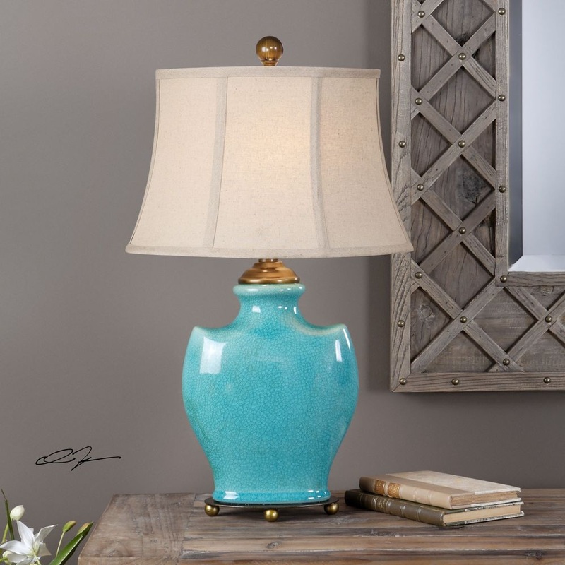Solana Antique Light Blue Lamp (1 Light)