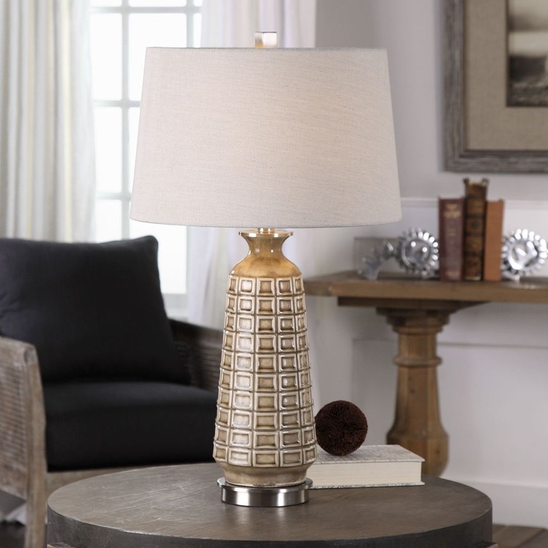 Uttermost Belser Brown Glaze Table Lamp