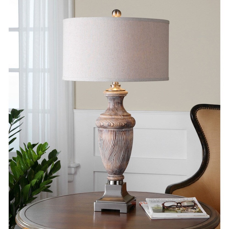 Uttermost Cabrini Burnished Wood Table Lamp
