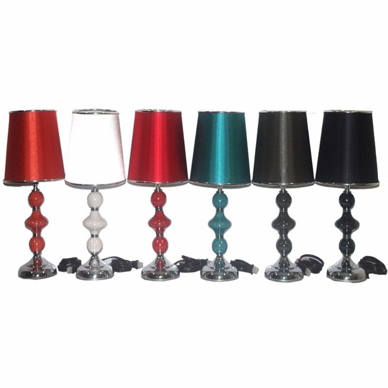 Assortments Of 6 Lustrous Ceramic Lamp, Multicolor
