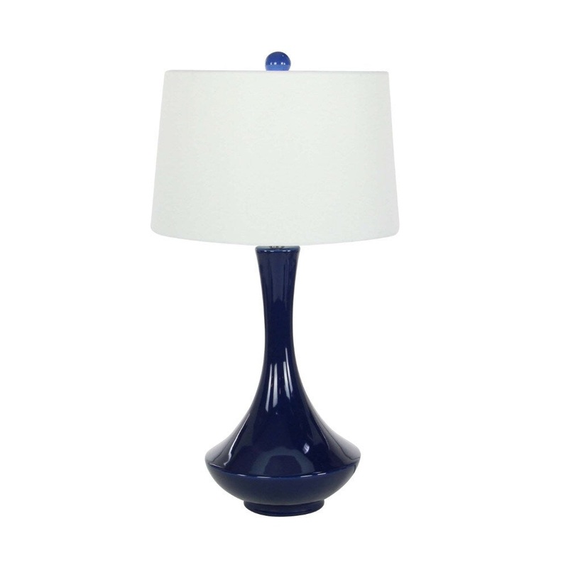 Benzara Chic Blue Ceramic Table Lamp