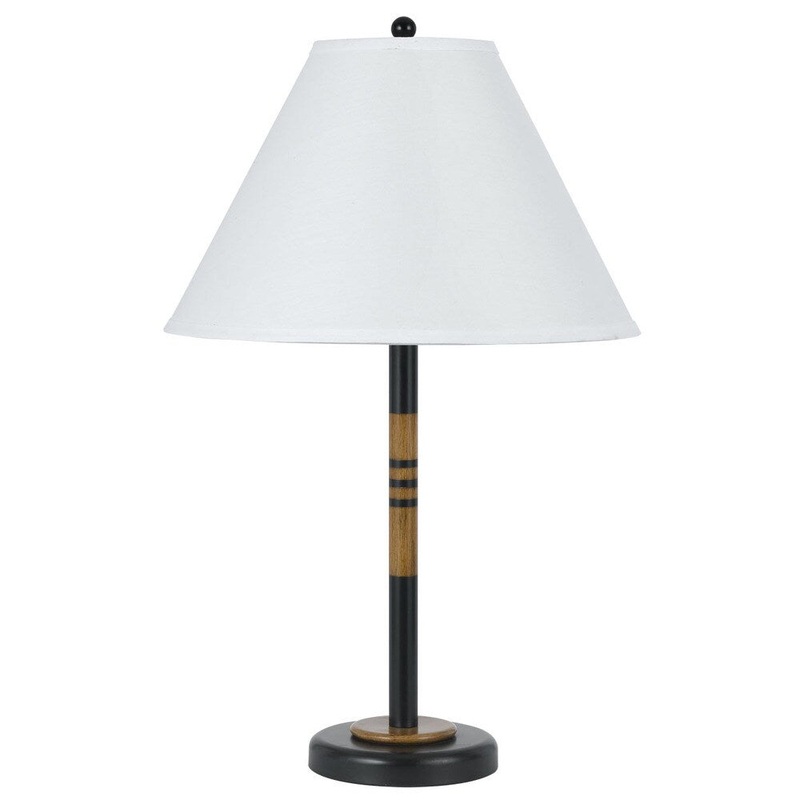 Brown and Blue Metal and White Shade 150-watt 3-way Table Lamp