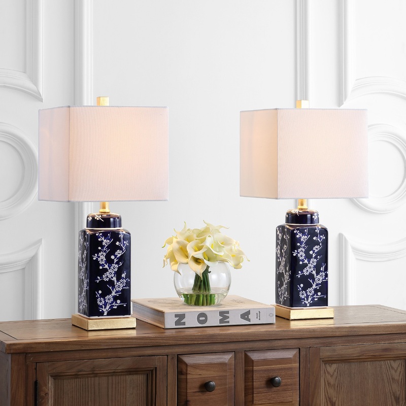 SAFAVIEH Lighting Jagodinka 22" LED Table Lamp (Set of 2) - 10"x10"x22" - 10Wx10Dx22H