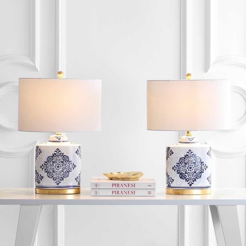 SAFAVIEH Lighting Jantina 24" LED Table Lamp (Set of 2) - 16"x10"x23.8" - 16Wx10Dx24H