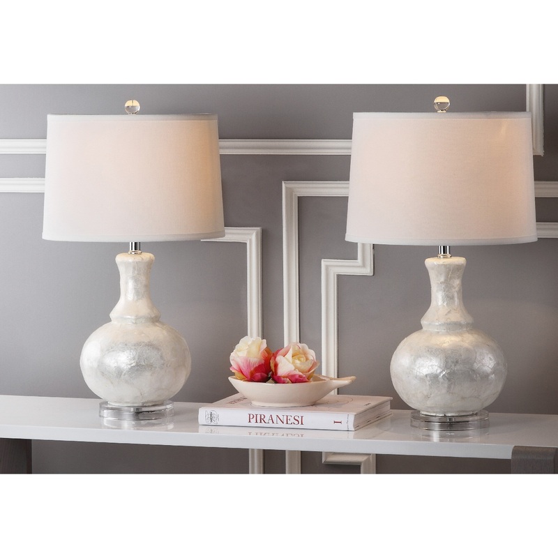 SAFAVIEH Lighting Keisha 25-inch Shelley Gourd Table Lamp (Set of 2) - 14"x14"x25" - 14Wx14Dx25H