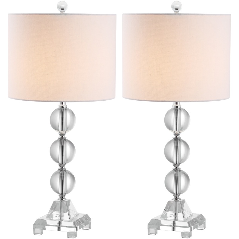 SAFAVIEH Lighting Lizette 24-inch Crystal Table Lamp (Set of 2) - 11"x11"x23.5" - 11Wx11Dx24H