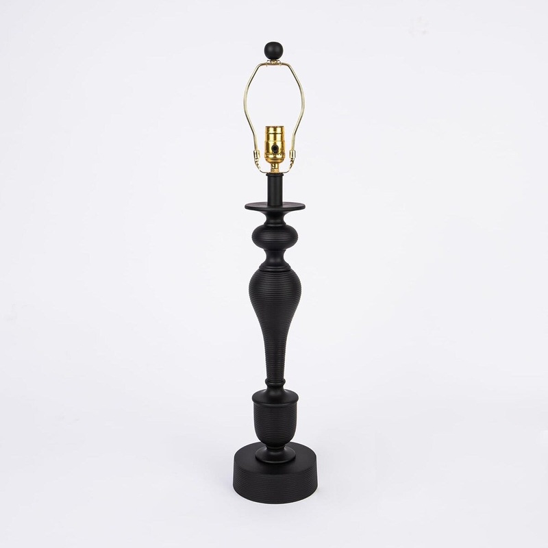 Aurora Home Matte Black Metal Tall Candlestick Table Lamp
