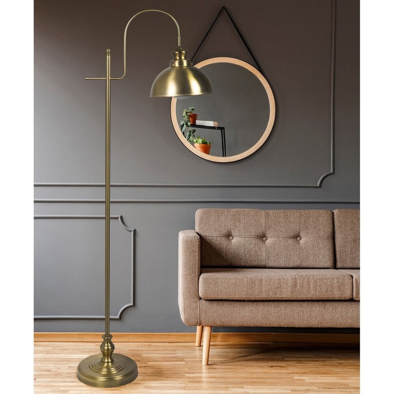 Carson Carrington Saevsjoe 64-inch Plated Gold Floor Lamp