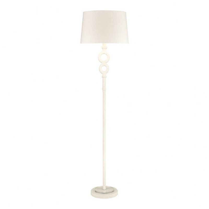 Clanfield Road - 1 Light Table Lamp White Finish with Textured White Linen Shade