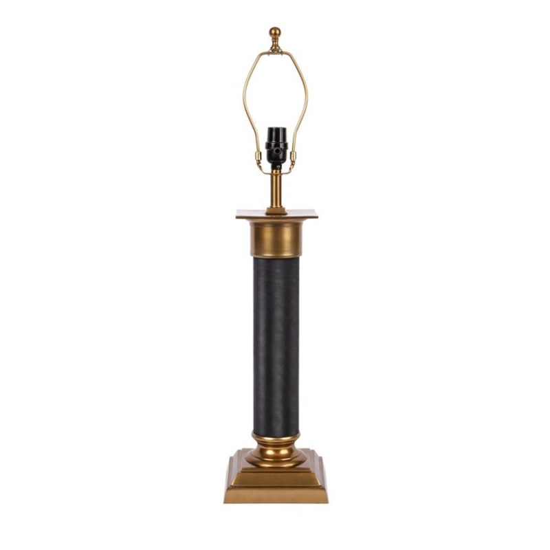 Aurora Home Textured Metal Column Table Lamp
