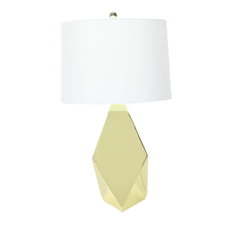 Benzara Goldtone Metal Table Lamp