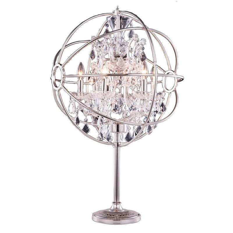 Bombay Durham Collection Polished Nickel Gyro 34-inch Table Lamp