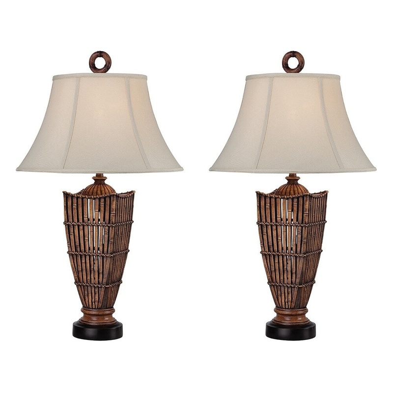 Seahaven Rattan Night Light Table Lamp 33" high