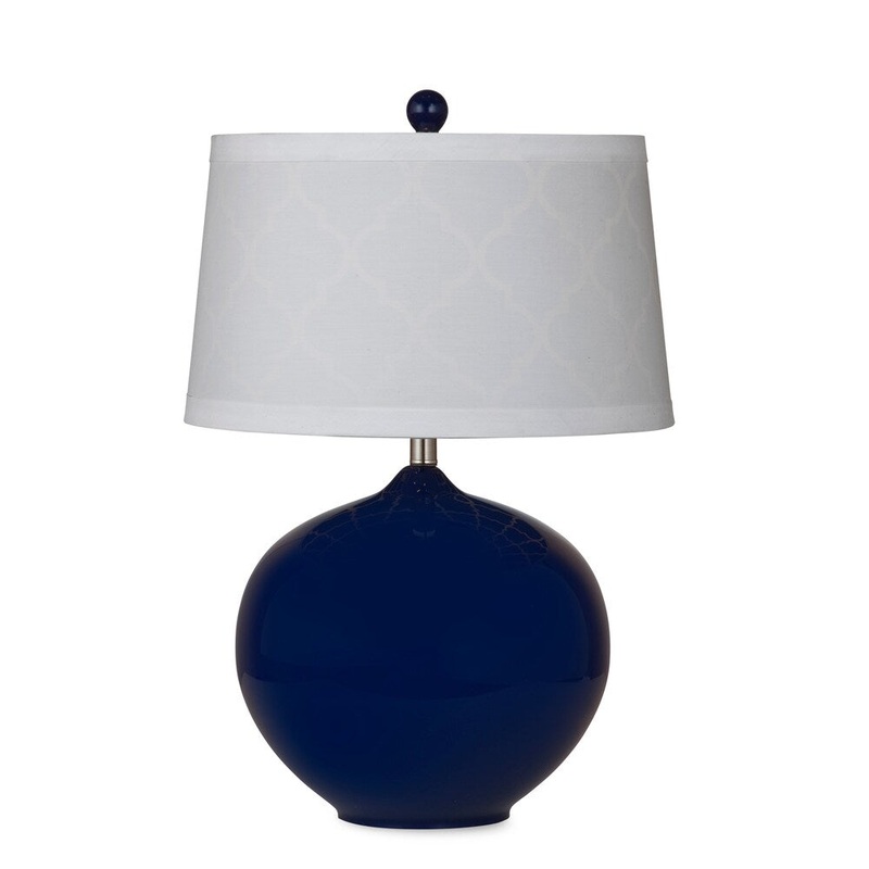 Ashford 25-inch Blue Glass Table Lamp