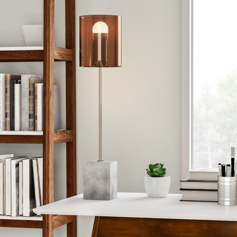 Carson Carrington Tampere Copper Finished Metal Cement Table Lamp